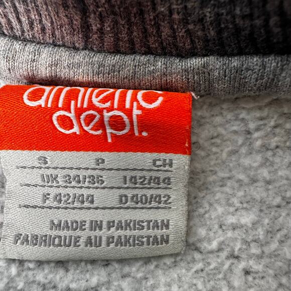 Vintage Cropped Nike Crew Neck Sweatshirt 90s Bleach Dyed Small - Picture 6 of 8